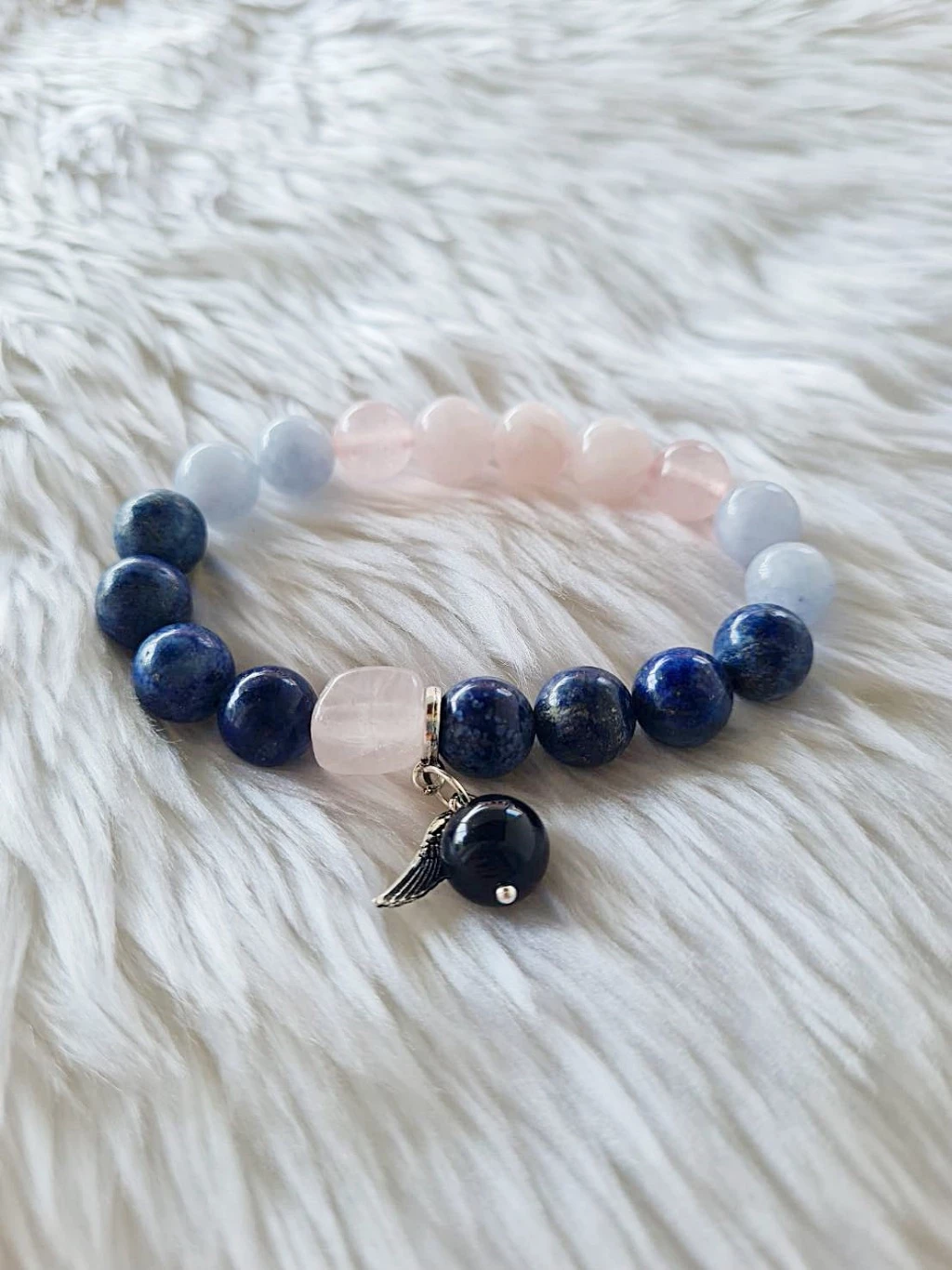 (008) กำไลหินประจำวันเกิด (วันศุกร์) กำไลหินแท้ ขนาด 10 มิล เสริมทุกด้าน (ขนาดข้อมือระบุทางแชทได้เลยค่ะ)