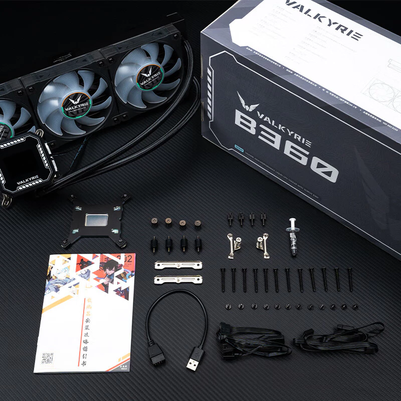 CPU LIQUID COOLER VALKYRIE B360 - BLACK (TDP 300W) IPS SCREEN ARGB