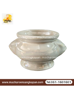 [ขายส่ง] กระถางธูปหัวสิงห์เซรามิกมุก