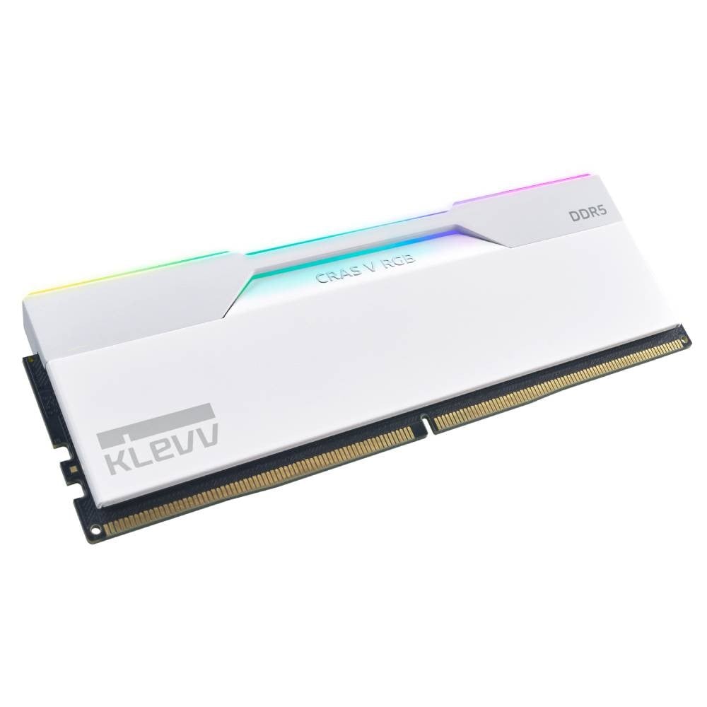 DDR5-PC KLEVV CRAS V RGB Gaming OC Memory (WHITE) - 32/6000MTs (16x2) CL : 30-36-36