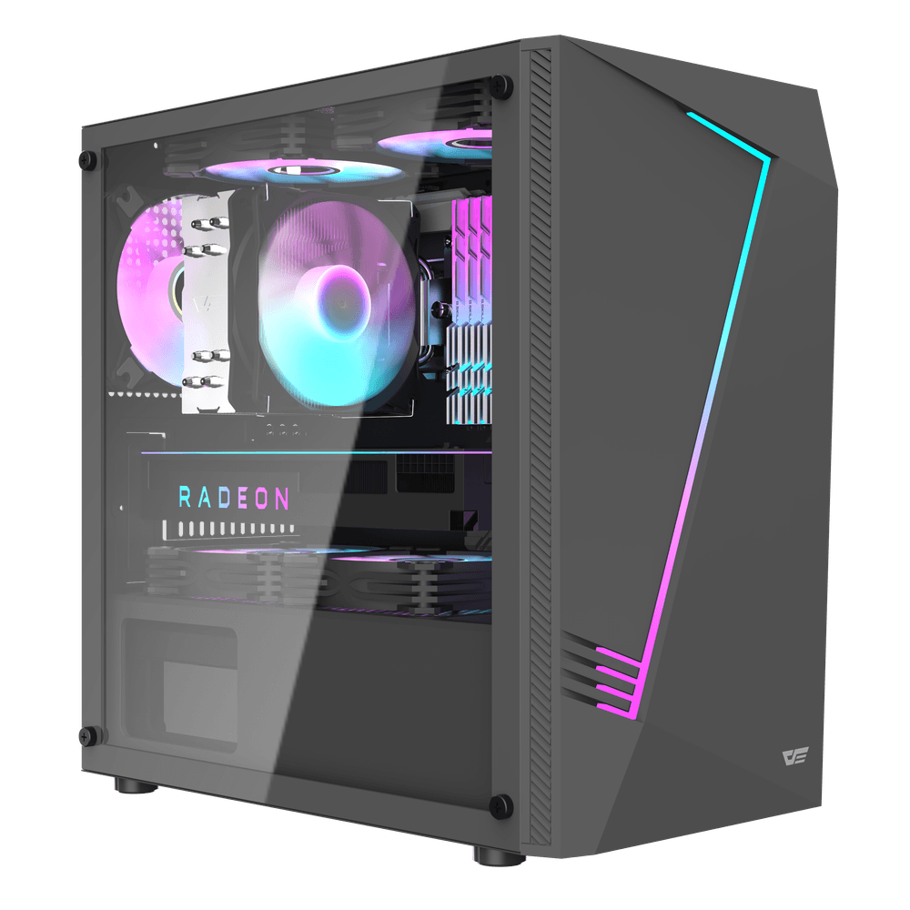 CASE DARKFLASH AL390 DETEROUS - BLACK (M-ATX)