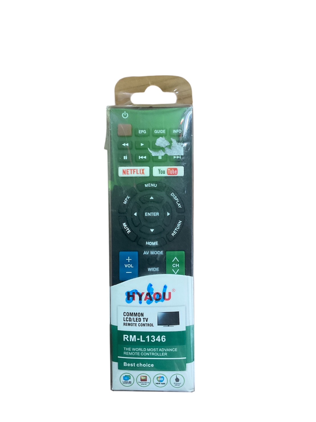 รีโมททีวี ยี่ห้อHYAOU RM-L1346