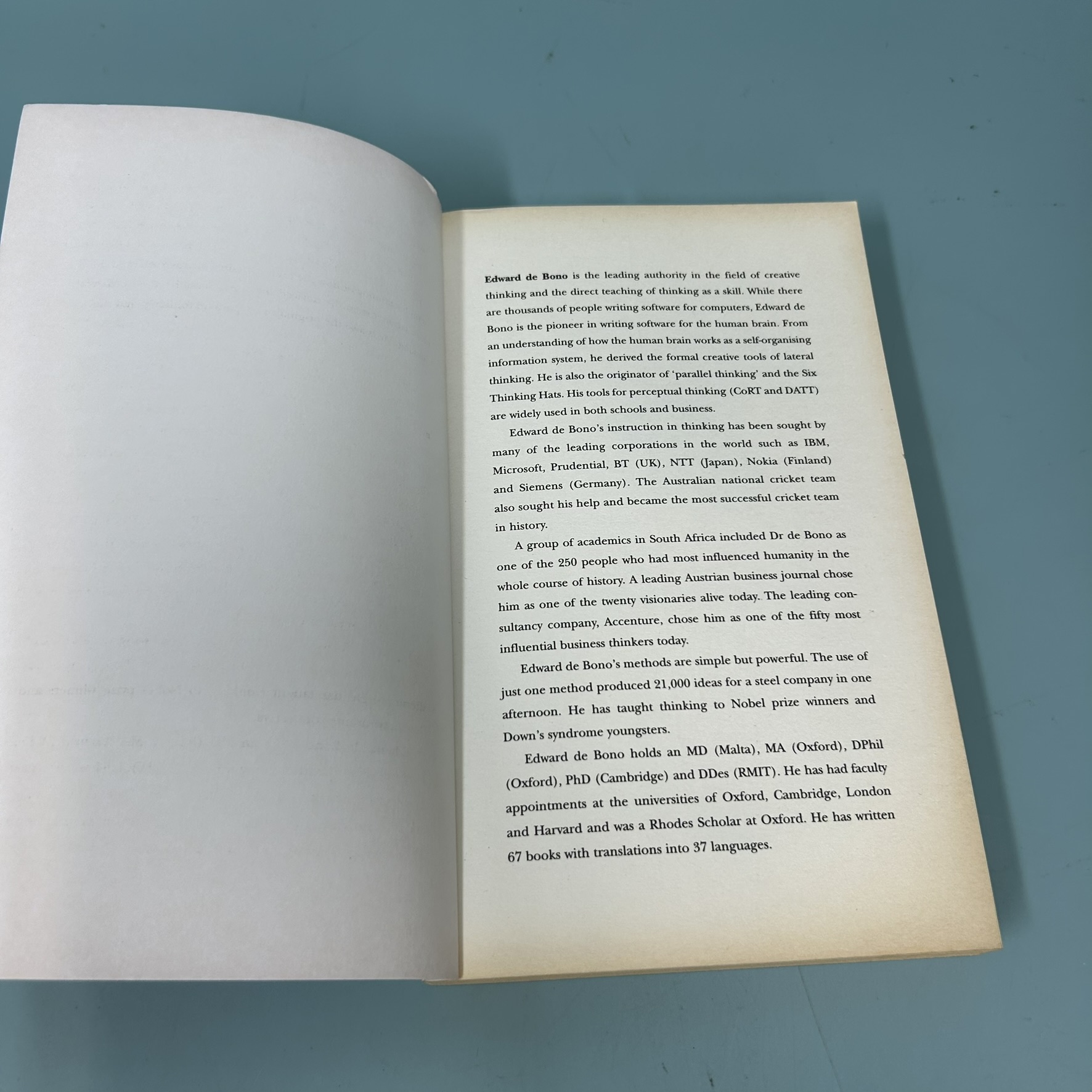 How to Have a Beautiful Mind / Pre-Owned / Edward de Bono / Non-Fiction