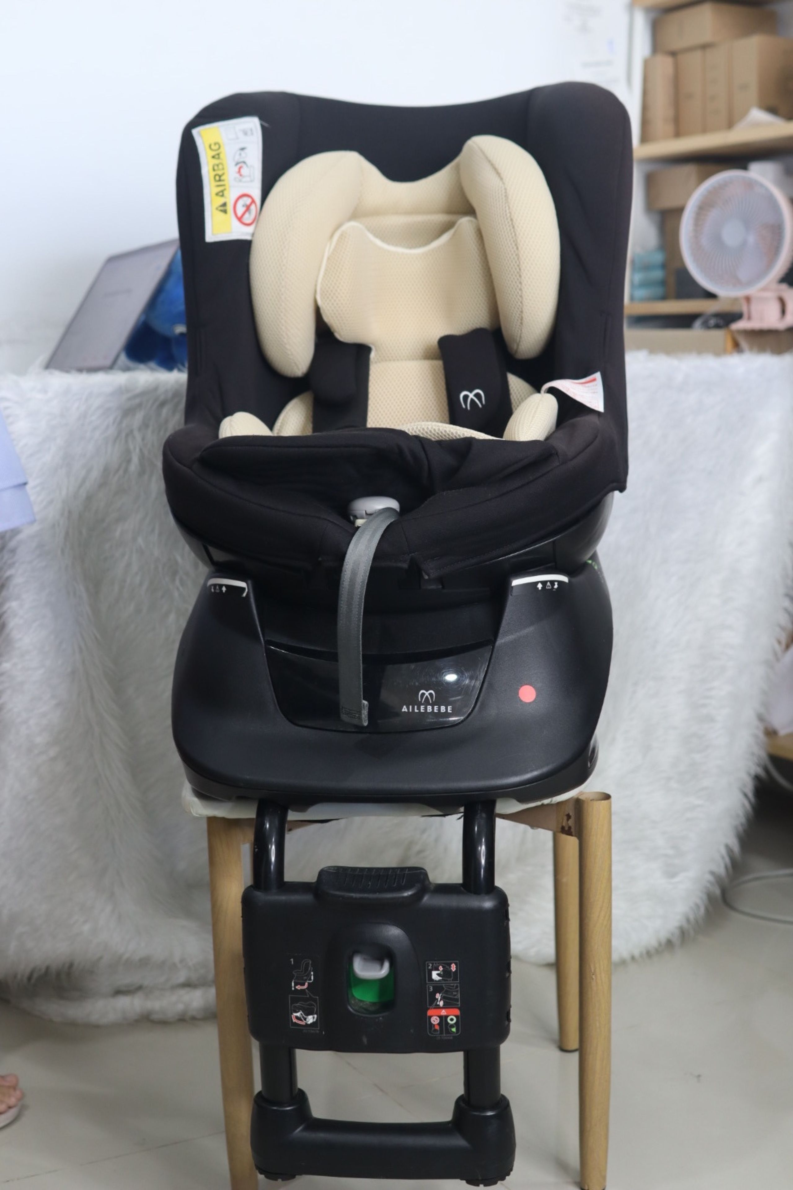 คาร์ซีท Ailebebe kurutto NT2 Premium ติดตั้งด้วย Belt ( แรกเกิด-3ปี )