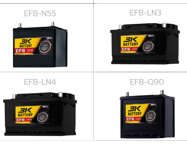 แบตเตอรี่ 3K EFB (Enhanced Flooded Battery)