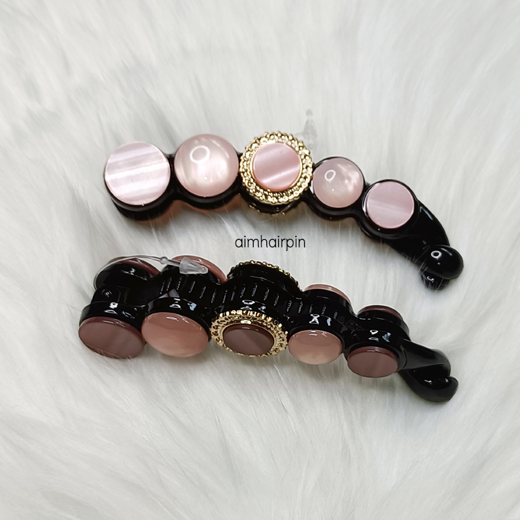 กิ๊บกล้วยงานเกาหลีแท้ แต่งอะไหล่ ลายหินอ่อน ไซส์ 10 cm. มี 2 สี - aimhairpin จำหน่ายกิ๊บติดผมเกาหลีแท้ และเครื่องประดับ ยางรัดผม คาดผมแฟชั่น สร้อยคอ ต่างหู