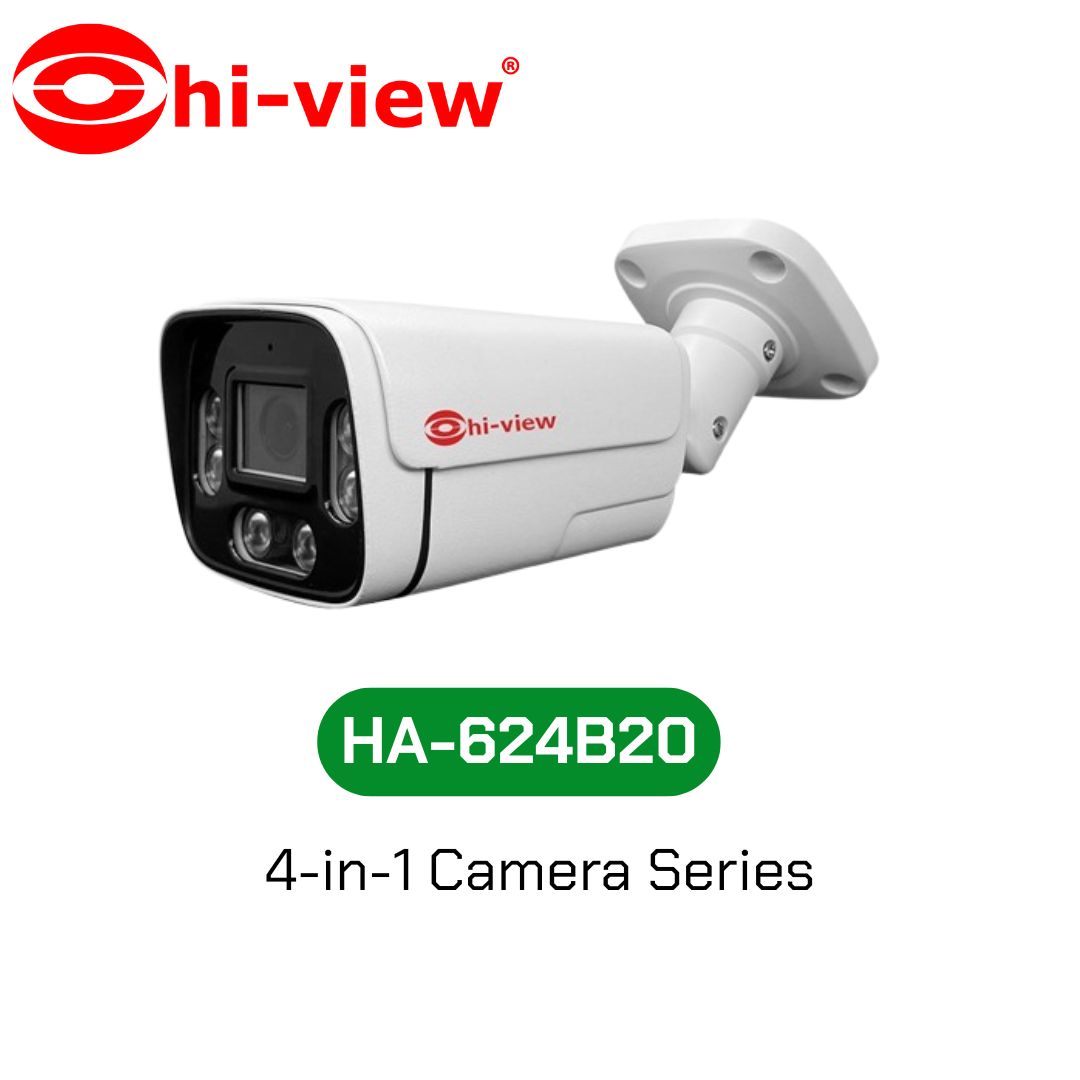 กล้องวงจรปิดHIVIEW HA-624B20 2MP รองรับ 4 ระบบ AHD/TVI/CVI/CVBS มุมมองภาพกว้าง