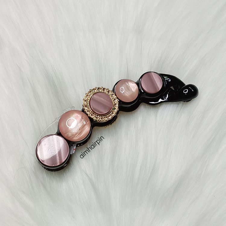 กิ๊บกล้วยงานเกาหลีแท้ แต่งอะไหล่ ลายหินอ่อน ไซส์ 10 cm. มี 2 สี - aimhairpin จำหน่ายกิ๊บติดผมเกาหลีแท้ และเครื่องประดับ ยางรัดผม คาดผมแฟชั่น สร้อยคอ ต่างหู