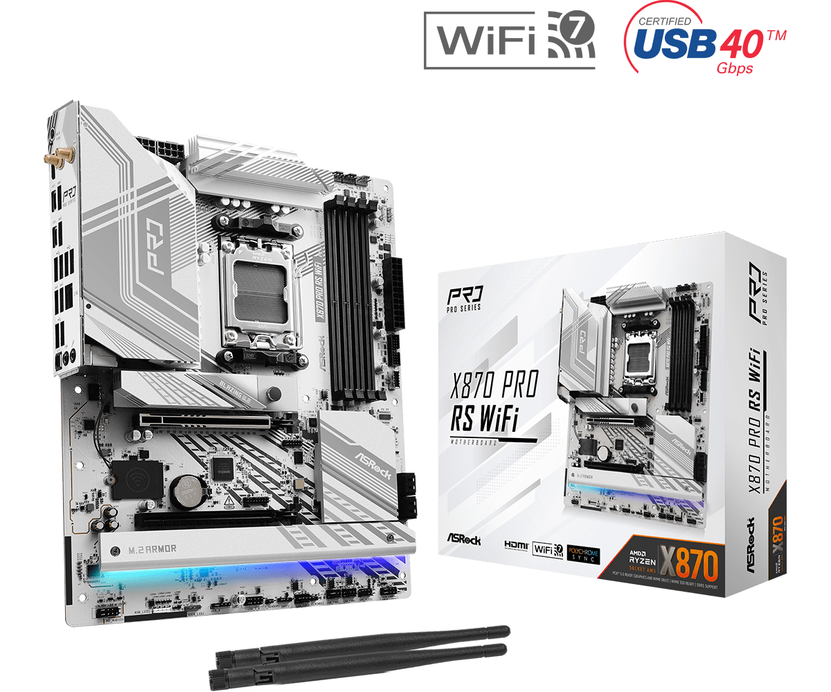 MAINBOARD ASROCK X870 PRO RS WIFI (AM5/DDR5)