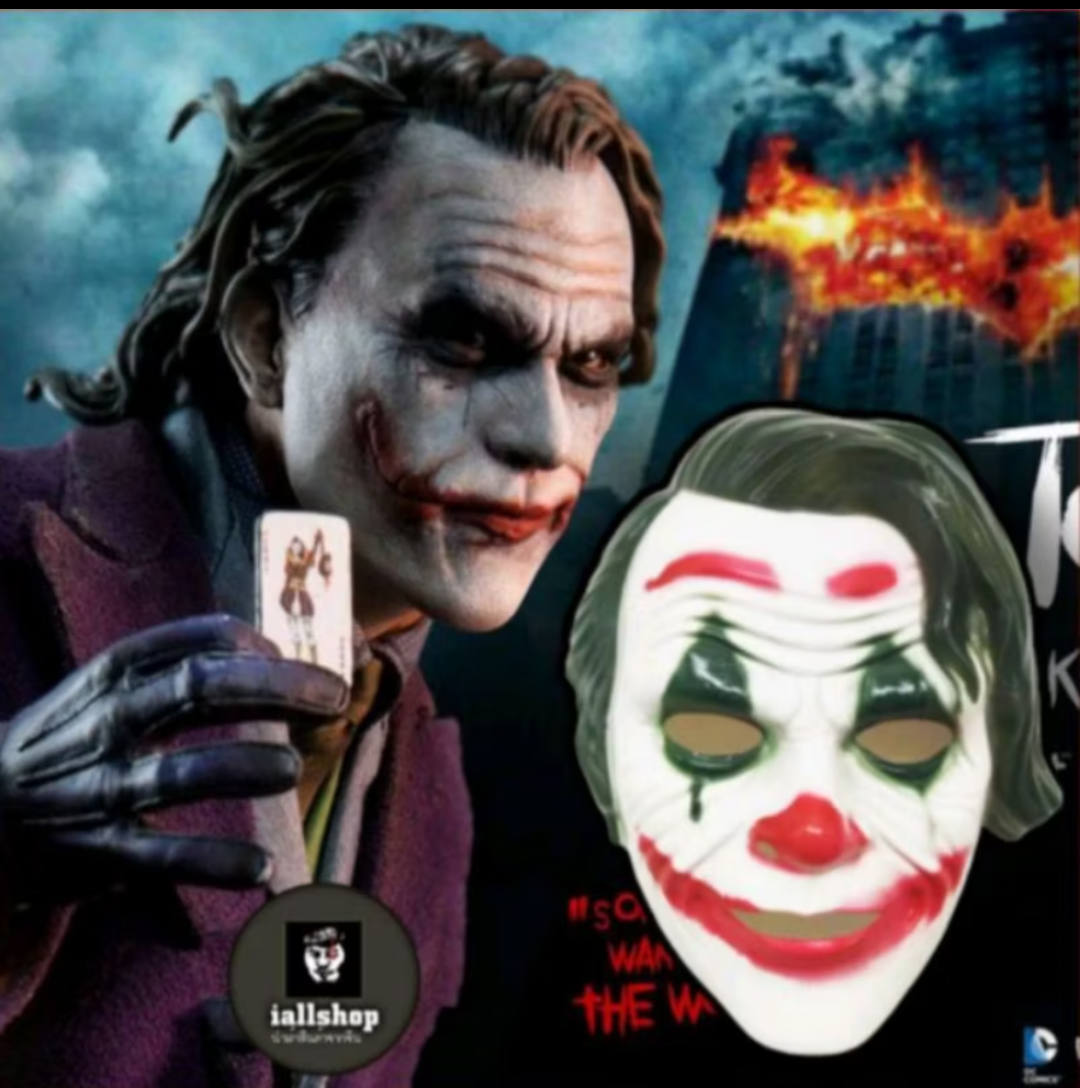 🤡พร้อมส่ง🤡หน้ากากโจ๊กเกอร์ Joker หน้ากากตัวตลก วัสดุพลาสติกแข็ง สวย เหมือนมาก iallshop