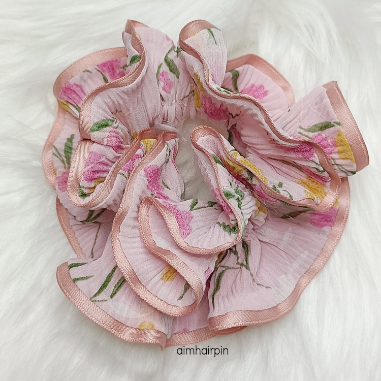 ยางรัดผมเอวัน A-One ลายดอกแต่งขอบริบบิ้น มีให้เลือก 21 ลาย - aimhairpin จำหน่ายกิ๊บติดผมเกาหลีแท้ และเครื่องประดับ ยางรัดผม คาดผมแฟชั่น สร้อยคอ ต่างหู