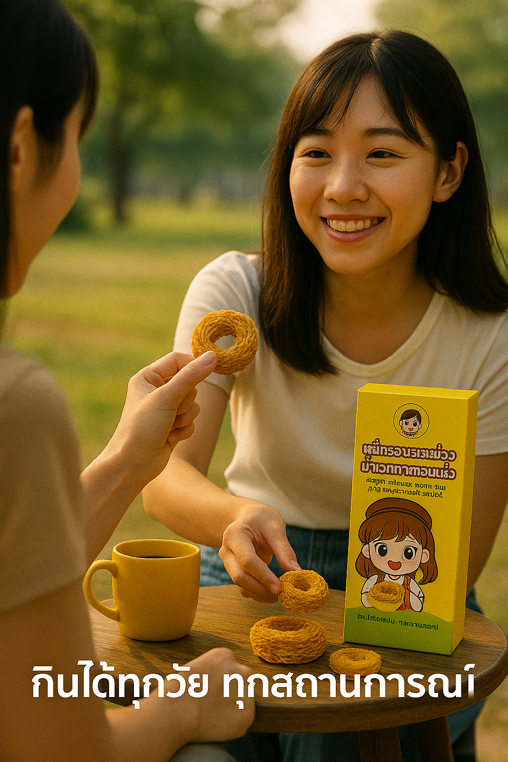 Donut Noodle (โดนัส หมี่กรอบคลุกมะม่วงน้ำปลาหวาน) 10ชิ้น