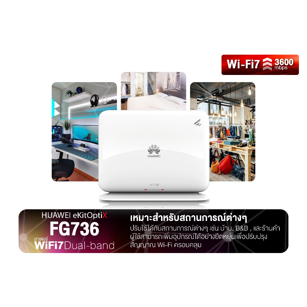 HUAWEI eKit Wireless Dual-Band mesh router (FG736 Wi-Fi 7 / FG630 Wi-Fi 6)