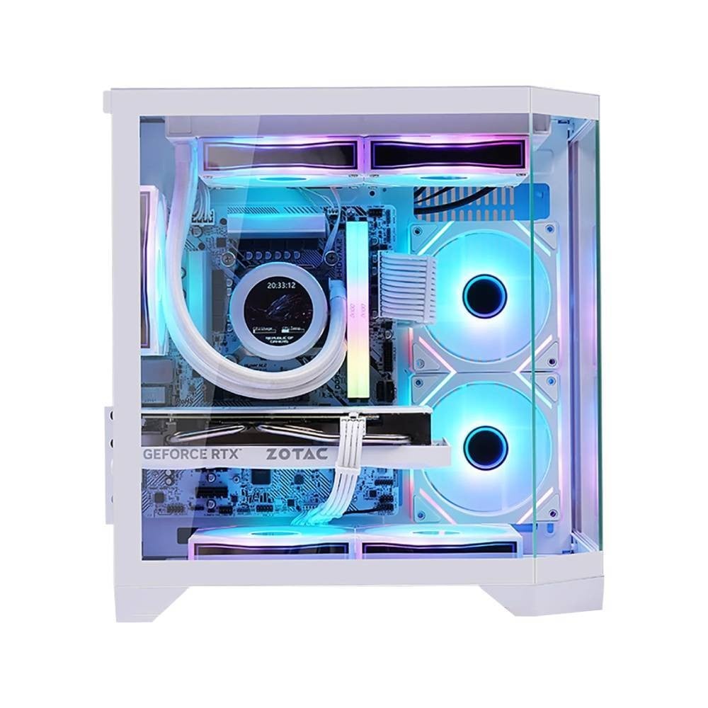 CASE WJCOOLMAN ALPHA (M-ATX) (TG) (No Fan) - WH