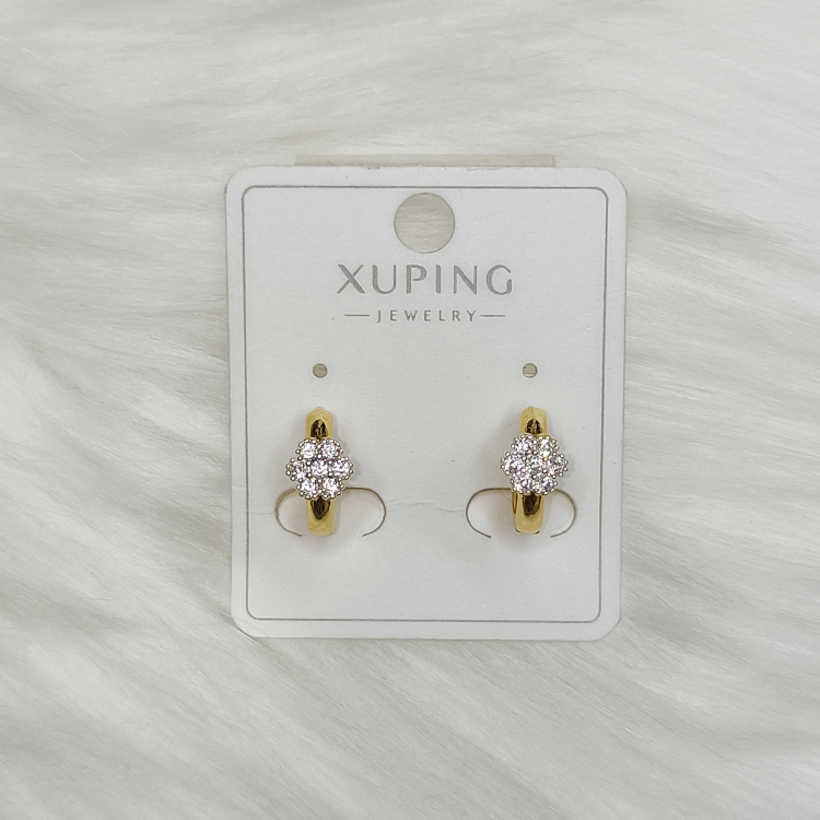 ต่างหูห่วงสีทอง ดอกไม้ฝังเพชร - aimhairpin จำหน่ายกิ๊บติดผมเกาหลีแท้ และเครื่องประดับ ยางรัดผม คาดผมแฟชั่น สร้อยคอ ต่างหู