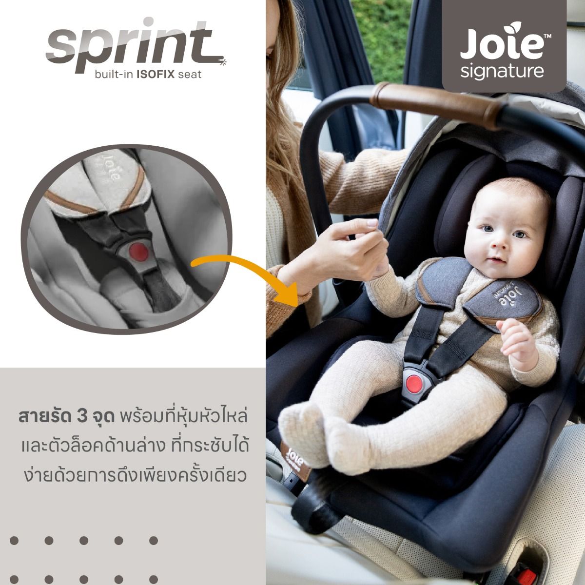 ตะกร้าคาร์ซีท isofix Joie Car Seat Sprint