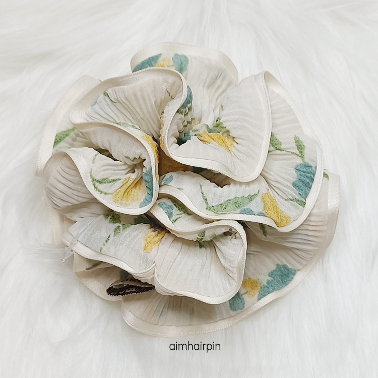 ยางรัดผมเอวัน A-One ลายดอกแต่งขอบริบบิ้น มีให้เลือก 21 ลาย - aimhairpin จำหน่ายกิ๊บติดผมเกาหลีแท้ และเครื่องประดับ ยางรัดผม คาดผมแฟชั่น สร้อยคอ ต่างหู