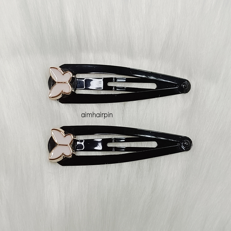 กิ๊บแป๊ะสีดำ แต่งจี้ผีเสื้อ - aimhairpin จำหน่ายกิ๊บติดผมเกาหลีแท้ และเครื่องประดับ ยางรัดผม คาดผมแฟชั่น สร้อยคอ ต่างหู