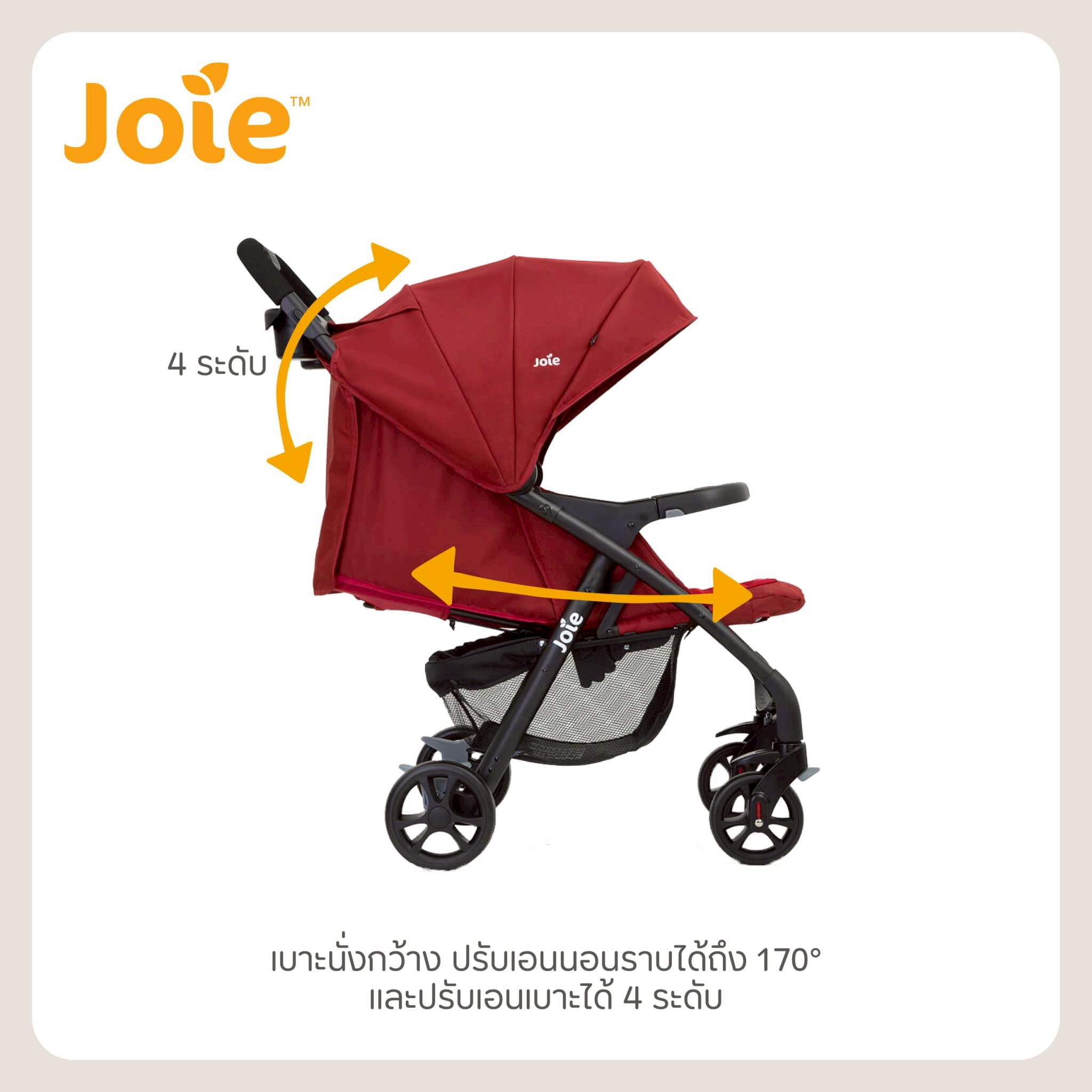รถเข็นเด็ก Joie Stroller Muze Lx (แรกเกิด-15 Kg )