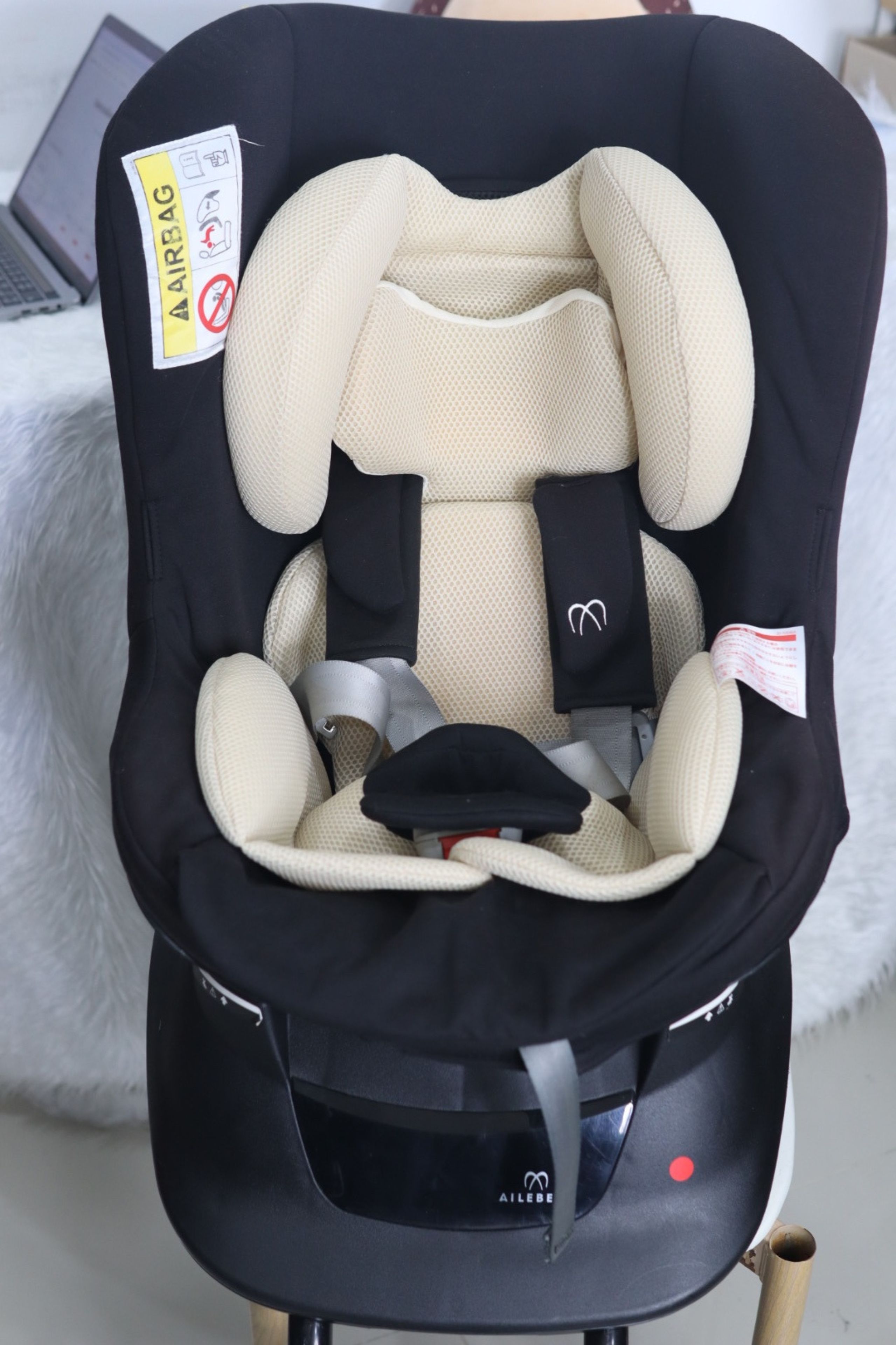 คาร์ซีท Ailebebe kurutto NT2 Premium ติดตั้งด้วย Belt ( แรกเกิด-3ปี )