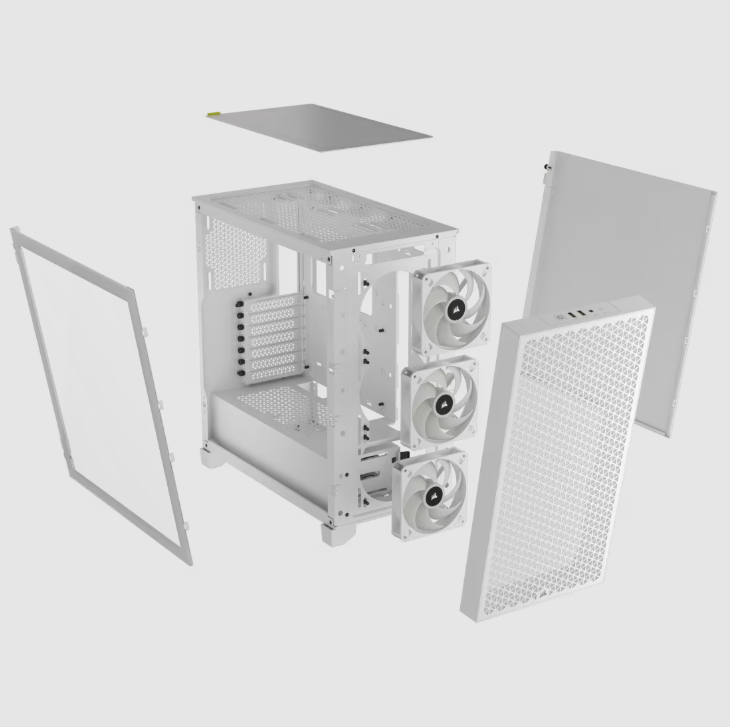 CASE CORSAIR 3000D RGB AIRFLOW TEMPERED GLASS - WHITE