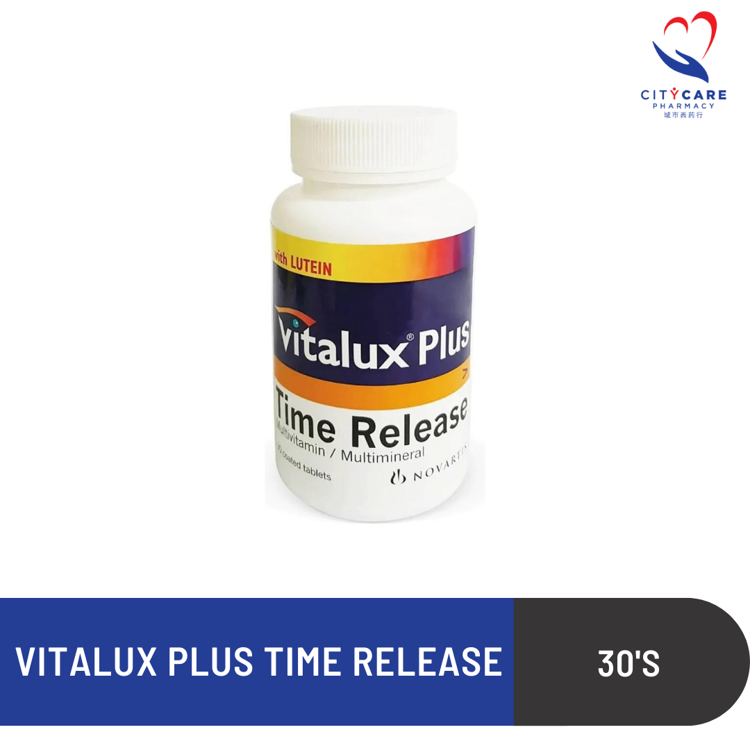 ไวทาลักซ์ พลัส วิตามินบำรุงสายตา Vitalux Plus with Lutein (Time Released)