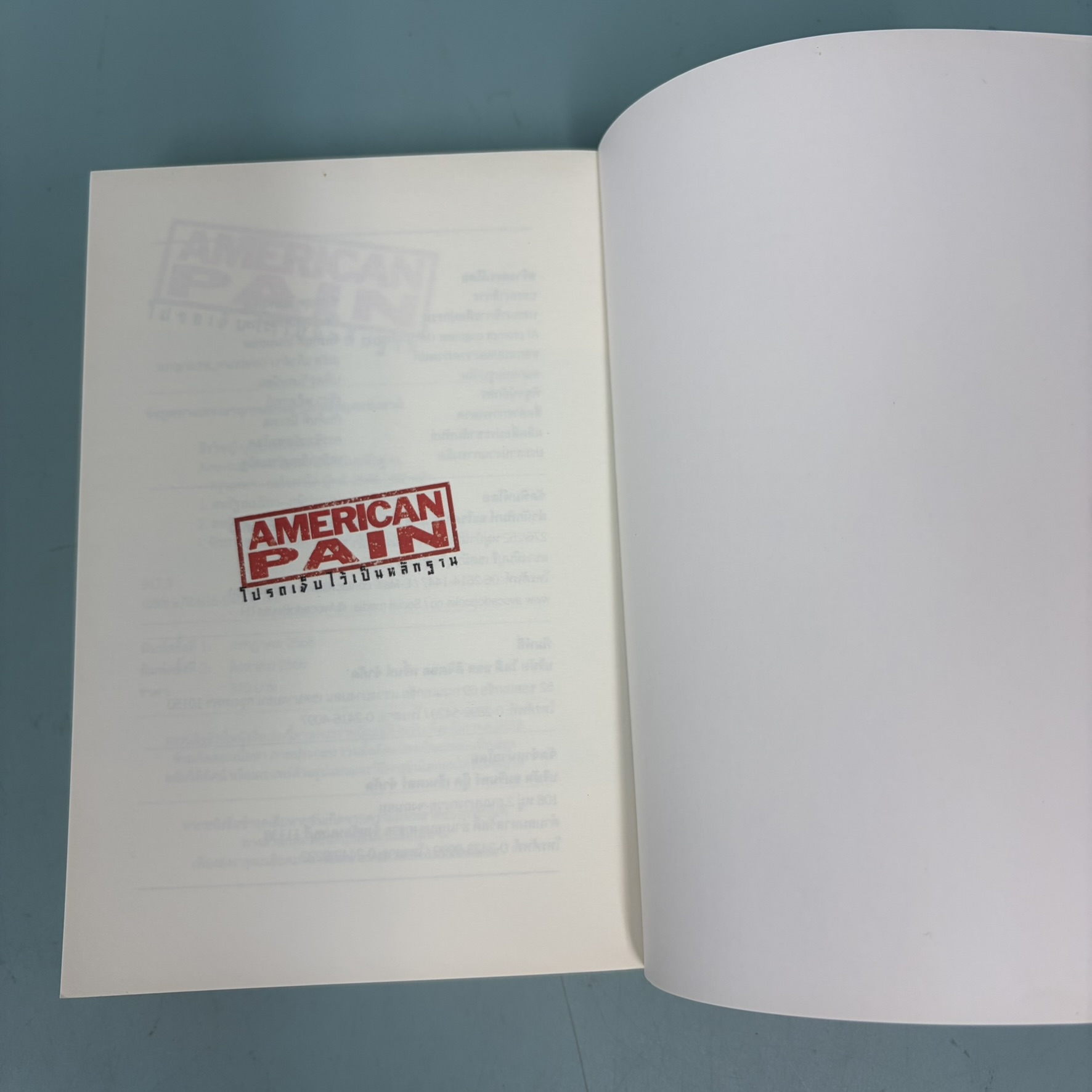 American Pain โปรดเจ็บไว้เป็นหลักฐาน / มือสอง / สิรวิชญ์ บุญประสิทธิการ / Avocado books / วรรณกรรม