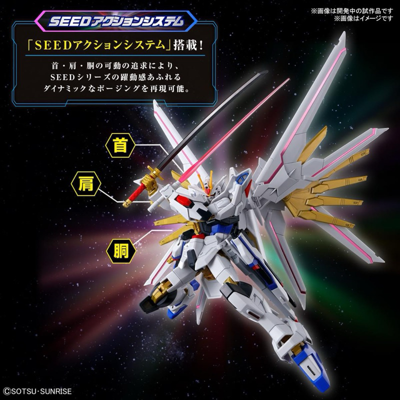 HG BANDAI ZGMF-X20A Mighty Strike Freedom Gundam