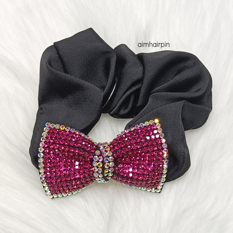 ยางรัดผมติดโบว์เพชร สวยมาก - aimhairpin จำหน่ายกิ๊บติดผมเกาหลีแท้ และเครื่องประดับ ยางรัดผม คาดผมแฟชั่น สร้อยคอ ต่างหู
