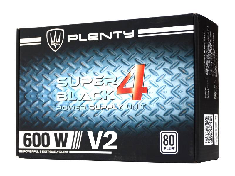 PSU PLENTY SUPER BLACK 4 UNIT V.2 - 600W (80+WHITE)