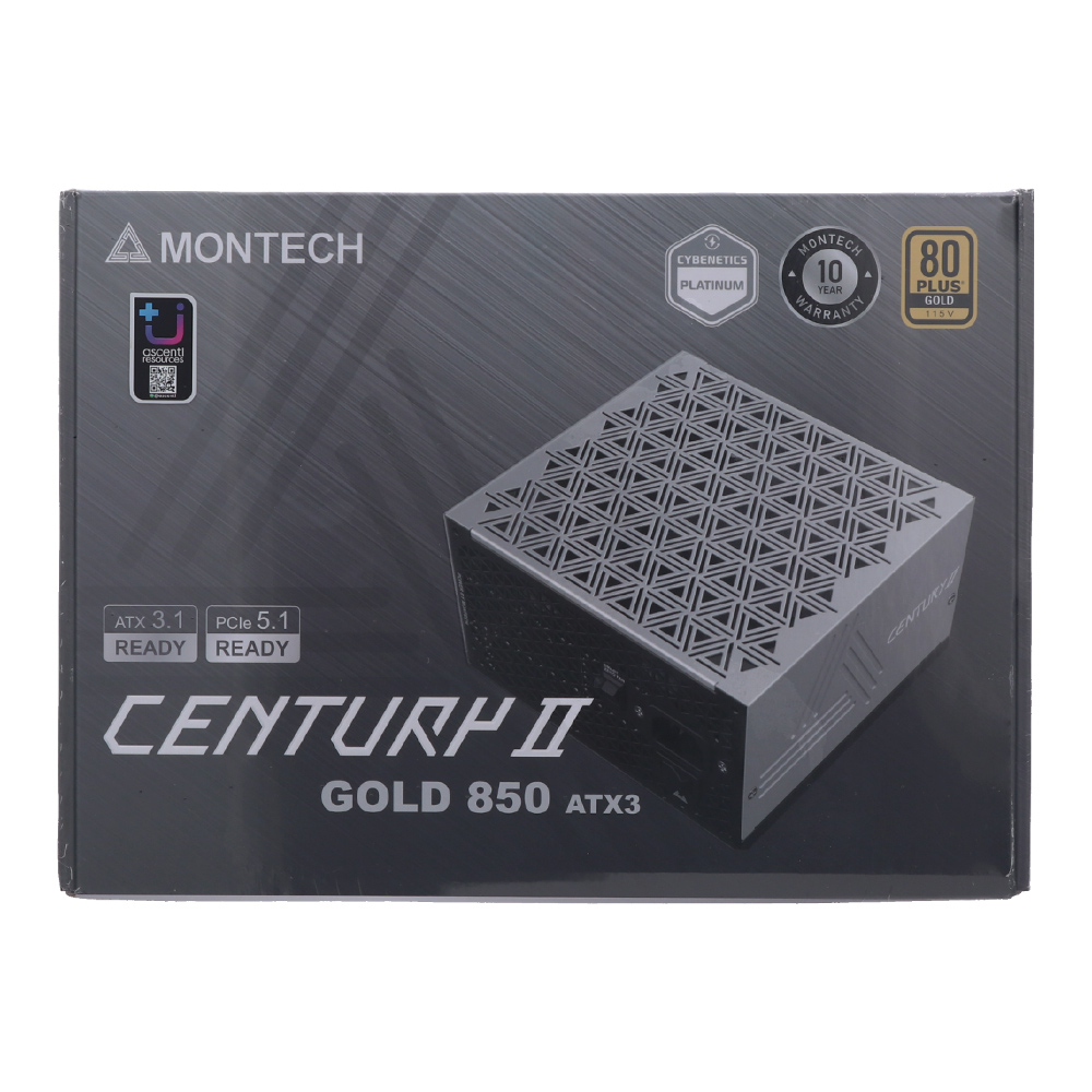 PSU MONTECH CENTURY II GOLD 850W ATX 3.1 PCIE 5.1 - 850W (80+GOLD/CYT-PLATIUM)