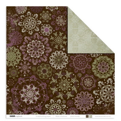กระดาษ scrapbook KAISER- Topaz 12x12นิ้ว double side 2ด้าน(ด้านละแบบ ให้เลือกใช้ค่ะ)