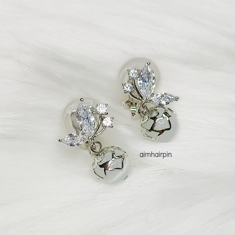 ต่างหูหนีบห้อยตุ้งติ้ง - aimhairpin จำหน่ายกิ๊บติดผมเกาหลีแท้ และเครื่องประดับ ยางรัดผม คาดผมแฟชั่น สร้อยคอ ต่างหู