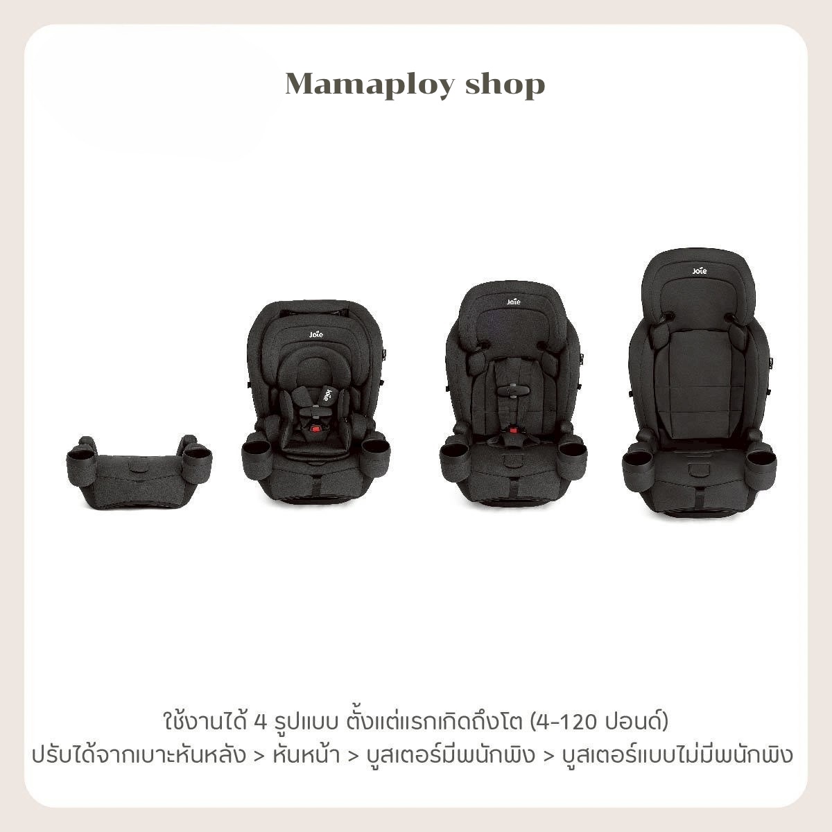 คาร์ซีท (แรกเกิด - 12 ขวบ) Joie Car Seat Saffron St 4in1 Thunder