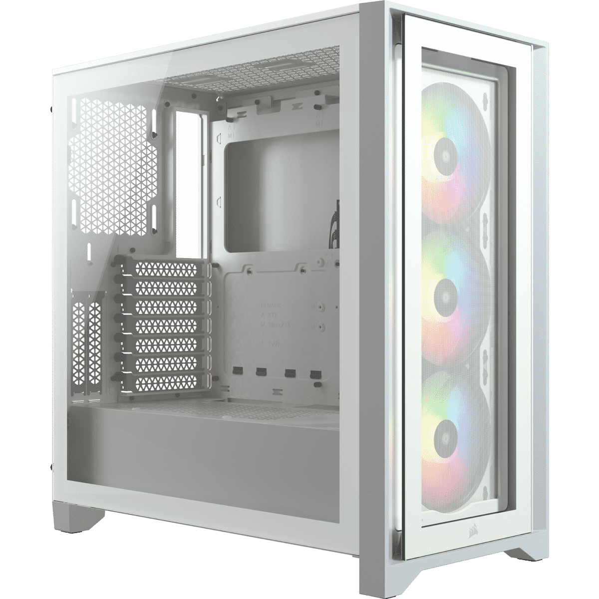 CASE CORSAIR ICUE 4000X RGB TEMPERED GLASS - WHITE
