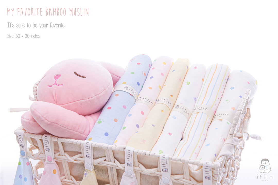 ผ้าอ้อมใยไผ่ Size : 30″ x 30″