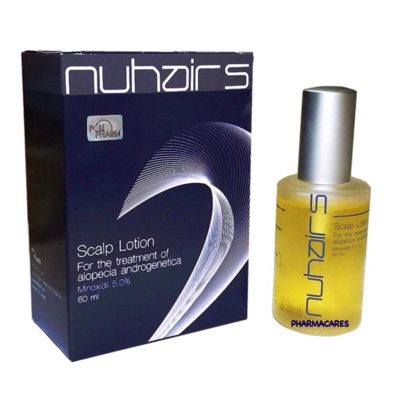Nuhair 5 (Minoxidil 5%) 60ml สำหรับผมร่วง หัวล้านกรรมพันธุ์