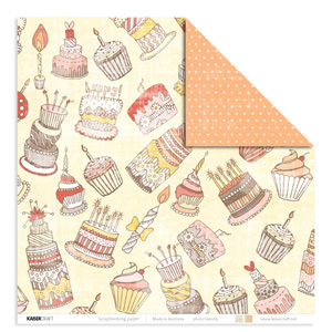 กระดาษ scrapbook KAISER- Sprinkles 12x12นิ้ว double side 2ด้าน(ด้านละแบบ ให้เลือกใช้ได้ทั้ง2ด้านค่ะ)