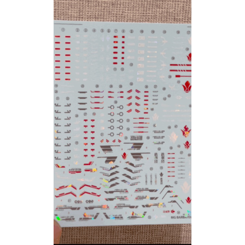 Delpi Water Decal HOLOGRAM for MG Gundam Barbatos [Premium Water Decal]