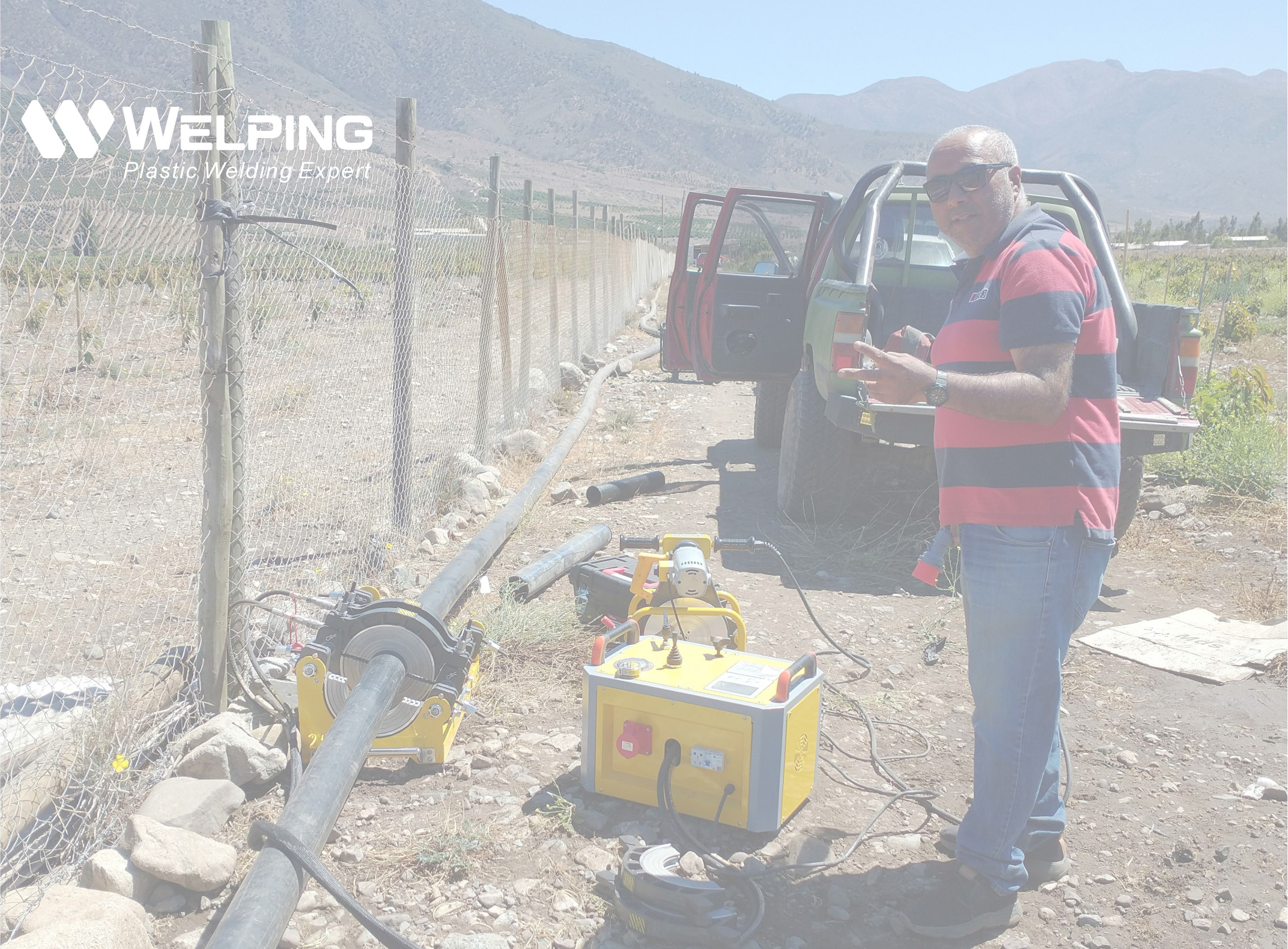 เครื่องเชื่อมท่อ Welping รุ่น WP250C Mnaual (มือหมุน) ขนาดที่เชื่อม 63mm-250mm