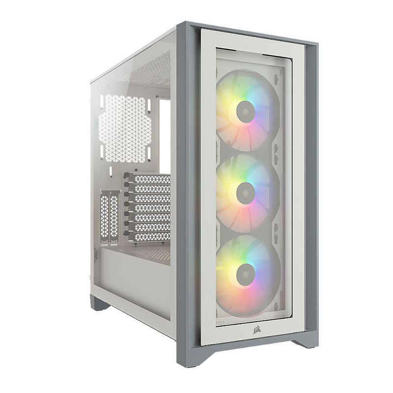 CASE CORSAIR ICUE 4000X RGB TEMPERED GLASS -WHITE