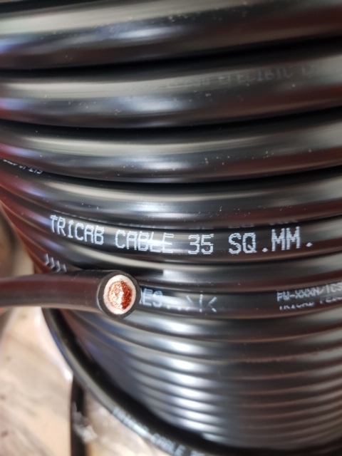 สายพ่วงแบตรถยนต์เส้นใหญ่ทองแดงเต็ม 35 sqmm