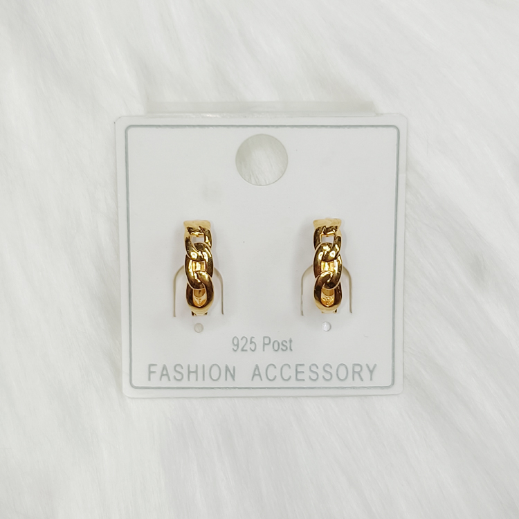 ต่างหูห่วงเล็กสีทอง แต่งลวดลาย - aimhairpin จำหน่ายกิ๊บติดผมเกาหลีแท้ และเครื่องประดับ ยางรัดผม คาดผมแฟชั่น สร้อยคอ ต่างหู
