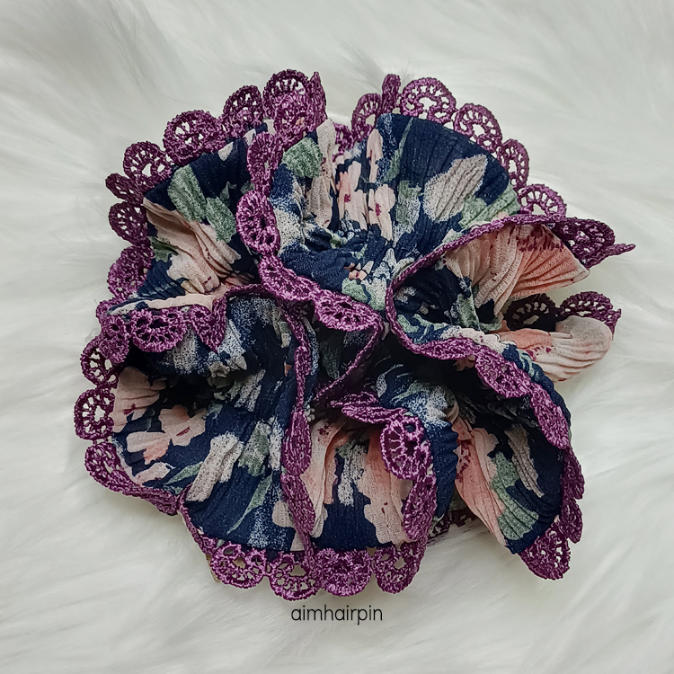 ยางรัดผมเอวัน แต่งขอบลูกไม้ A-One มีให้เลือก 22 ลาย - aimhairpin จำหน่ายกิ๊บติดผมเกาหลีแท้ และเครื่องประดับ ยางรัดผม คาดผมแฟชั่น สร้อยคอ ต่างหู