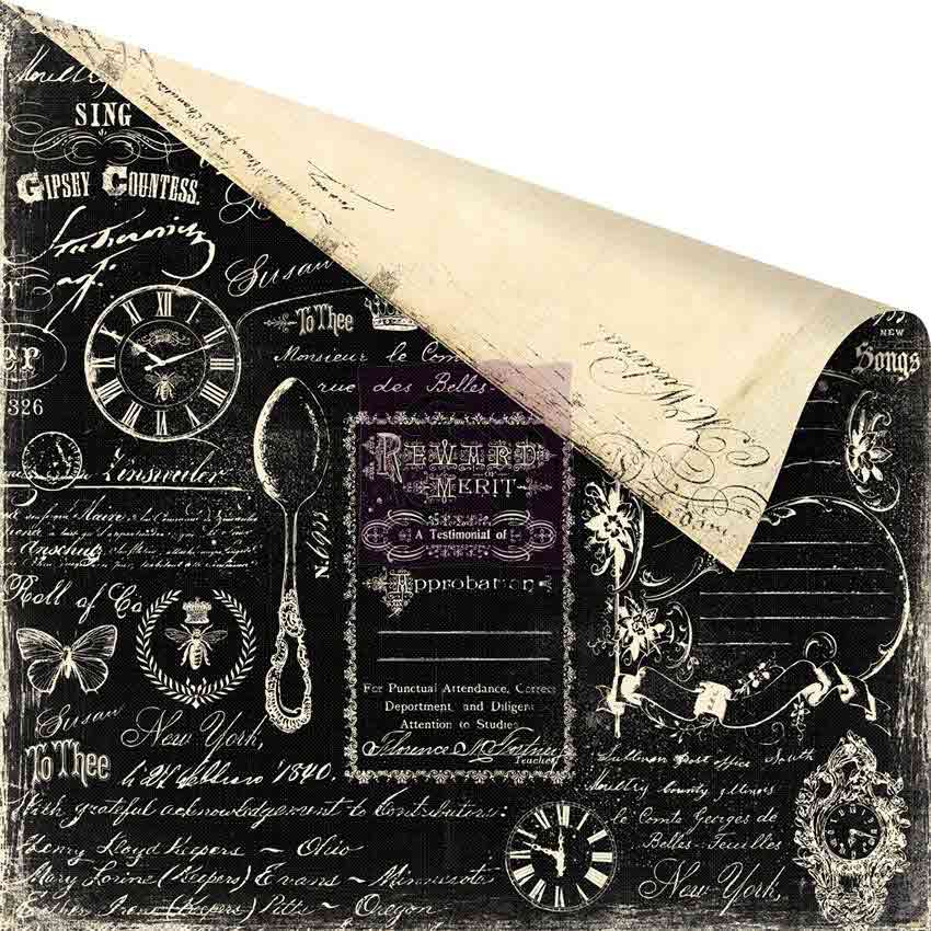 กระดาษ scrapbook PM Negative12x12(2sides)ลาย2ด้าน ด้านละแบบให้เลือกใช้ แบรนด์นำเข้าจากUSA