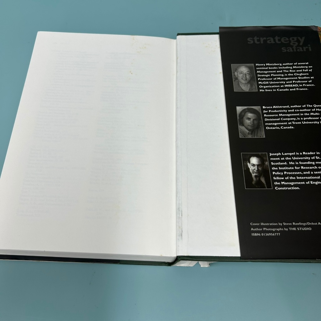 Strategy Safari: A Guided Tour Through the Wilds of Strategic Management (Pre Owned) Textbook