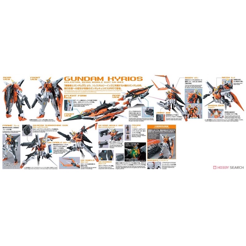MG BANDAI GN-003 Gundam Kyrios (OO Series)