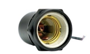 ขั้วกระเบื้องหุ้มยาง E27+พร้อมสายไฟ 5เมตร