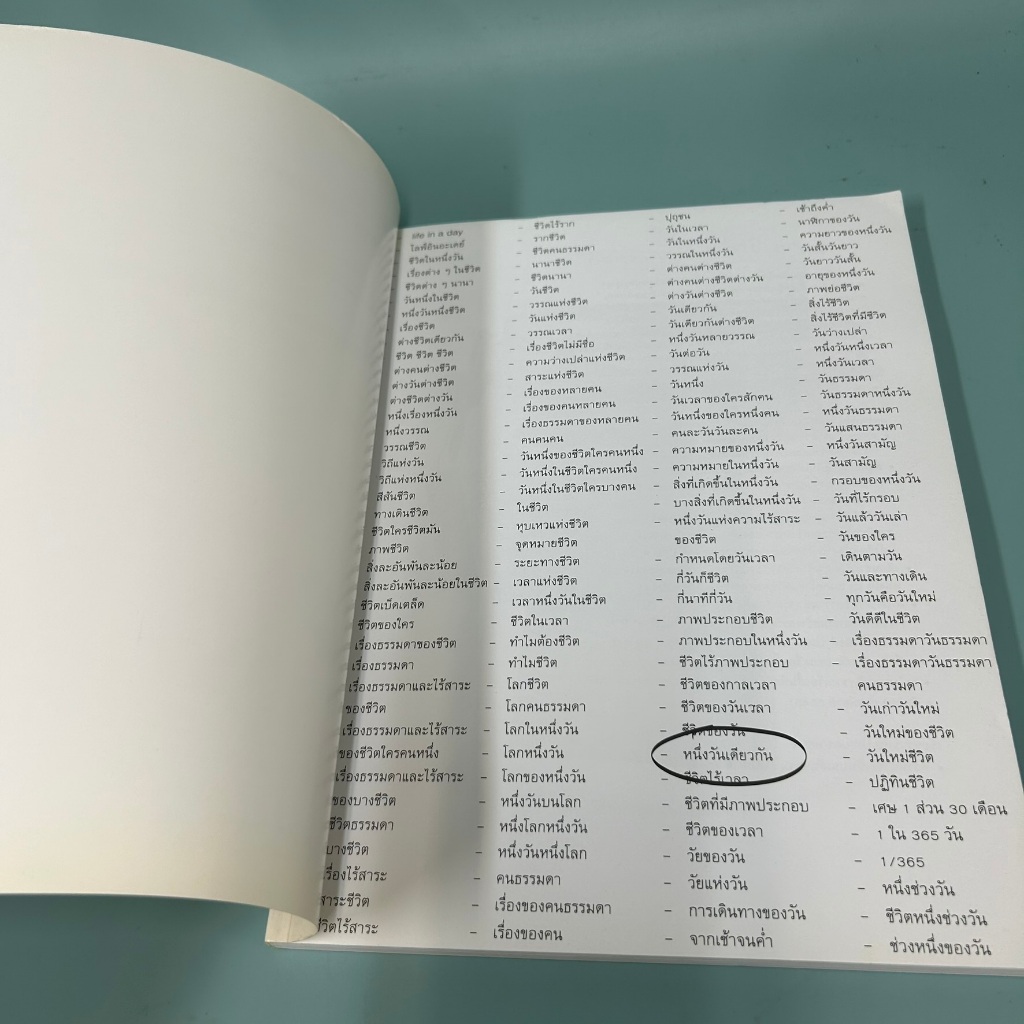 หนึ่งวันเดียวกัน โดย วินทร์ เลียววาริณ/ มือสอง