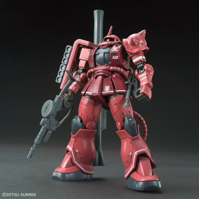 HG BANDAI MS-06S ZAKU Ⅱ PRINCIPALITY OF ZEON CHAR AZNABLE’S MOBILE SUIT Red Comet Ver.